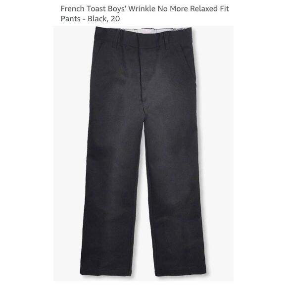 NWT French Toast Relaxed Fit Boys School Uniform Pants: Wrinkle no More: Navy Bl - Picture 1 of 7